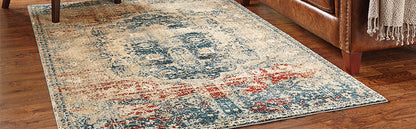 Empire Gold Blue Traditional Oriental Indoor Rug