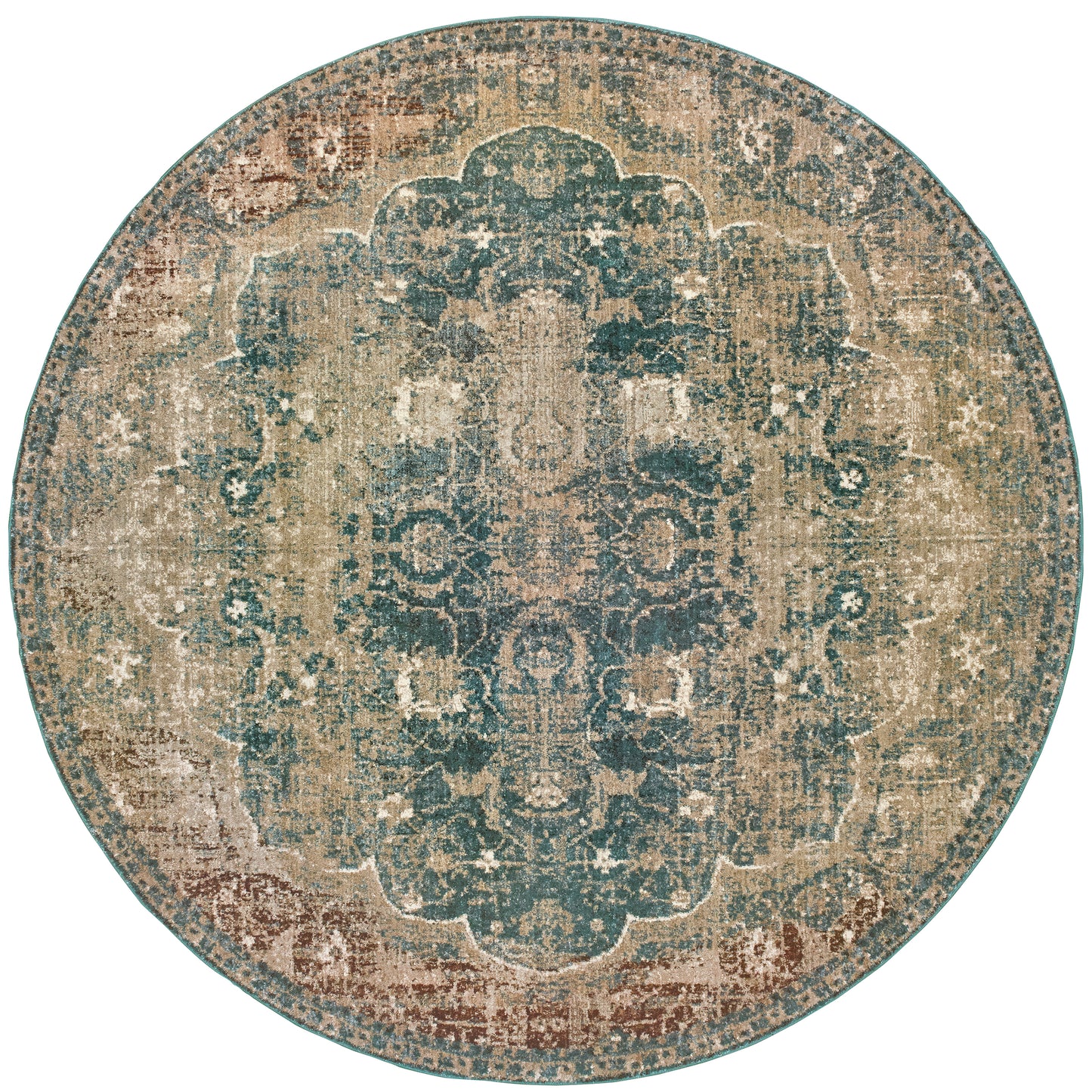 Empire Gold Blue Traditional Oriental Indoor Rug