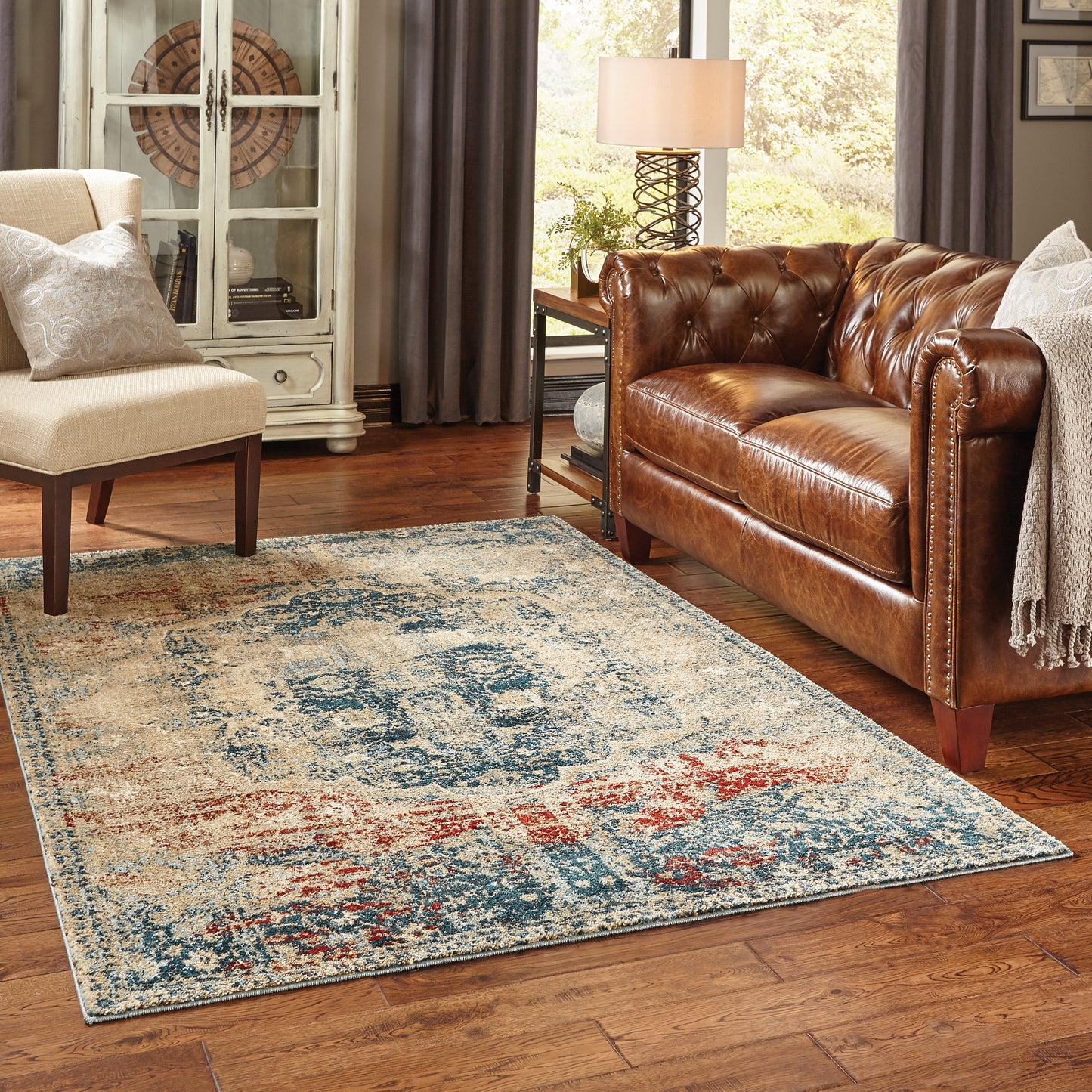 Empire Gold Blue Traditional Oriental Indoor Rug