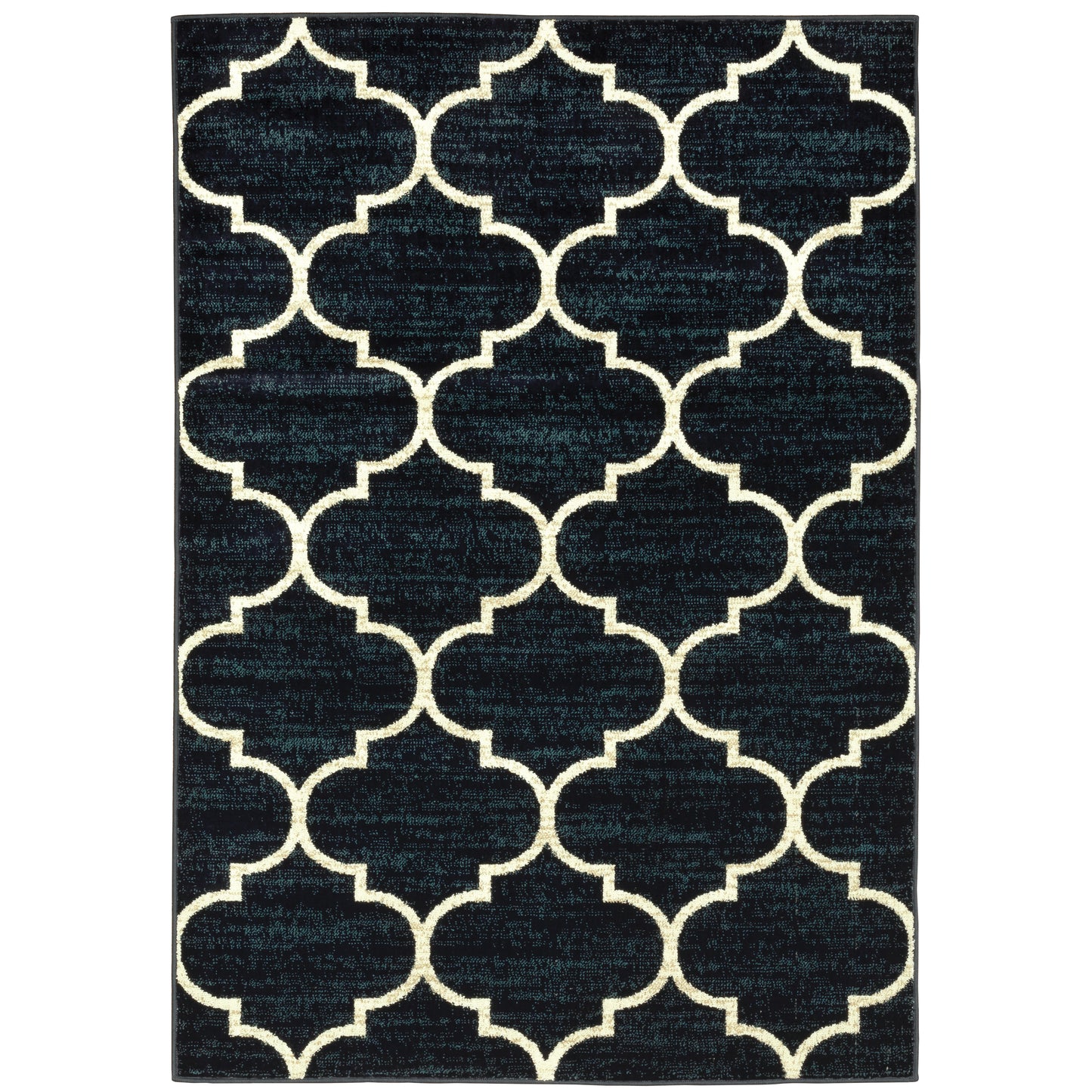 Evandale Navy Ivory Casual Geometric Indoor Rug