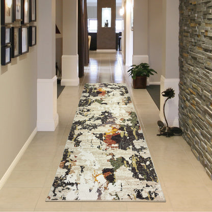 Evolution Beige Charcoal Modern & Contemporary Abstract Indoor Rug