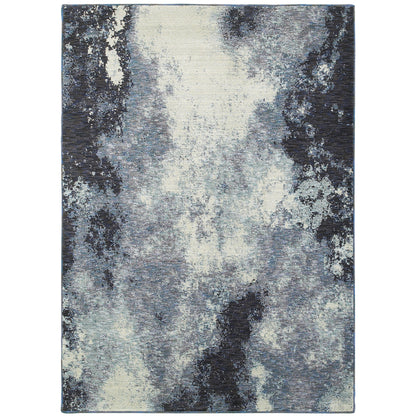 Evolution Navy Ivory Modern & Contemporary Abstract Indoor Rug