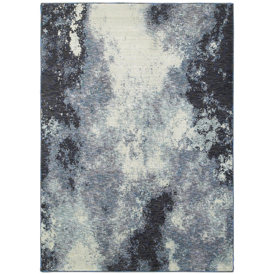 Evolution Navy Ivory Modern & Contemporary Abstract Indoor Rug