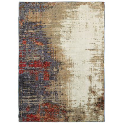 Evolution Ivory Multi Modern & Contemporary Abstract Indoor Rug