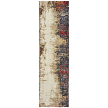 Evolution Ivory Multi Modern & Contemporary Abstract Indoor Rug