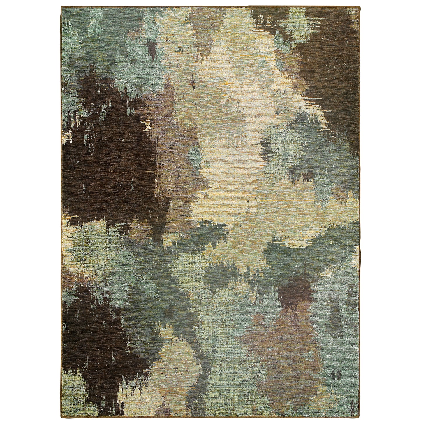 Evolution Blue Brown Modern & Contemporary Abstract Indoor Rug