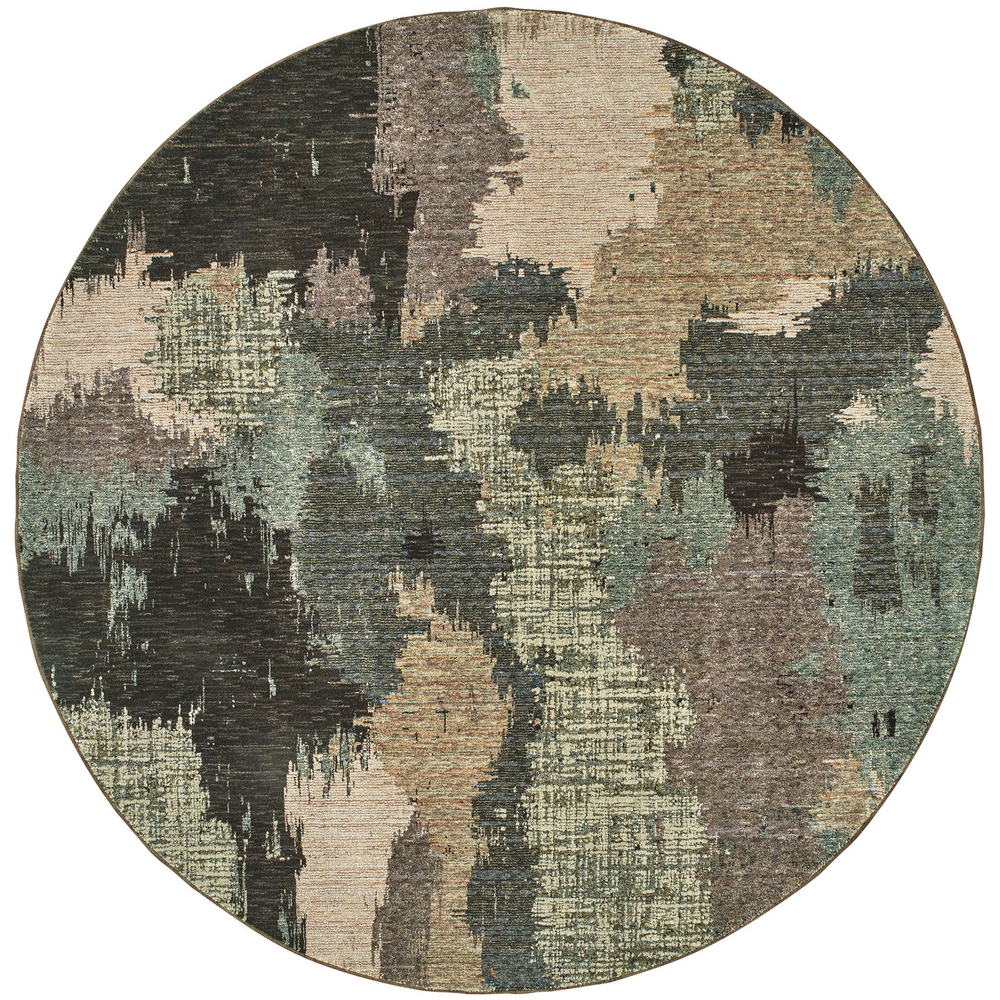 Evolution Blue Brown Modern & Contemporary Abstract Indoor Rug