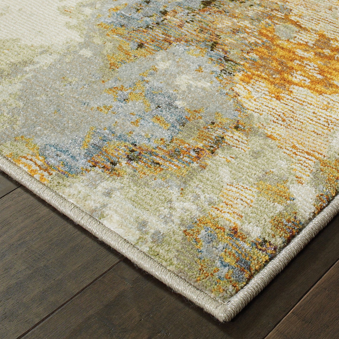 Evolution Gold Beige Modern & Contemporary Abstract Indoor Rug