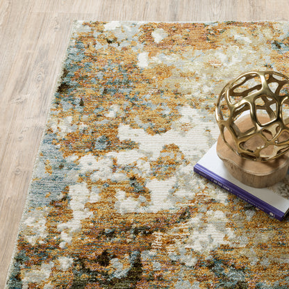 Evolution Gold Beige Modern & Contemporary Abstract Indoor Rug