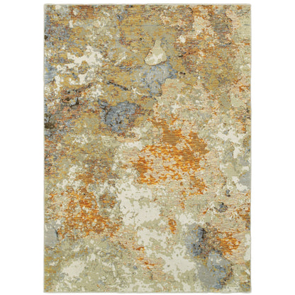 Evolution Gold Beige Modern & Contemporary Abstract Indoor Rug