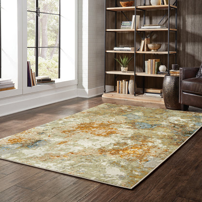 Evolution Gold Beige Modern & Contemporary Abstract Indoor Rug