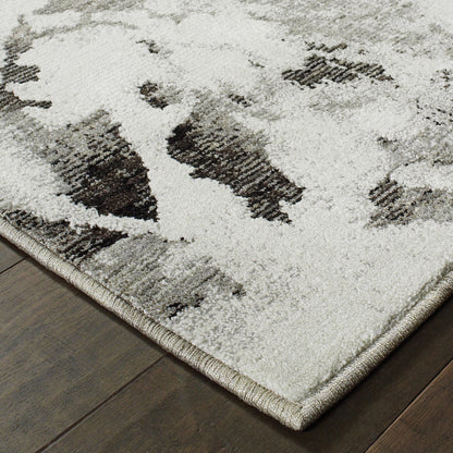 Evolution Charcoal White Modern & Contemporary Abstract Indoor Rug