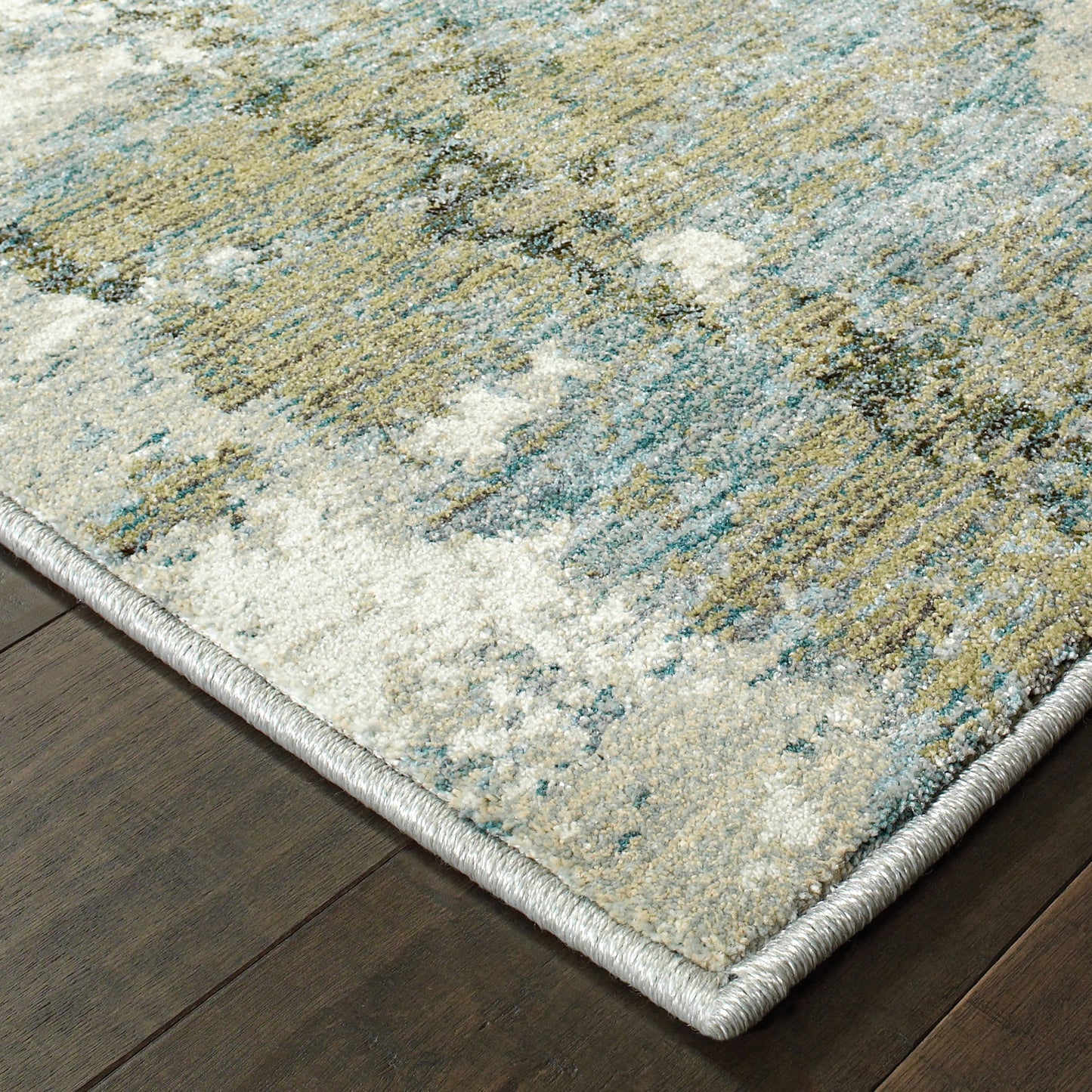 Evolution Blue Green Modern & Contemporary Abstract Indoor Rug