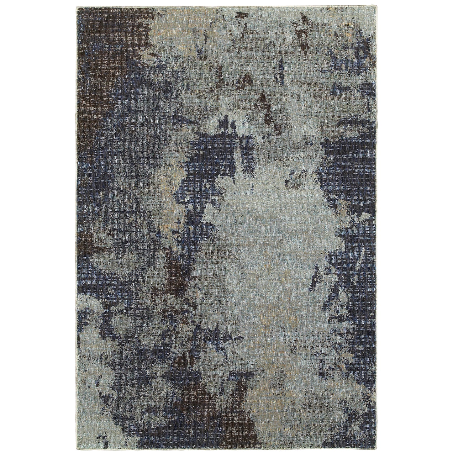 Evolution Navy Blue Modern & Contemporary Abstract Indoor Rug