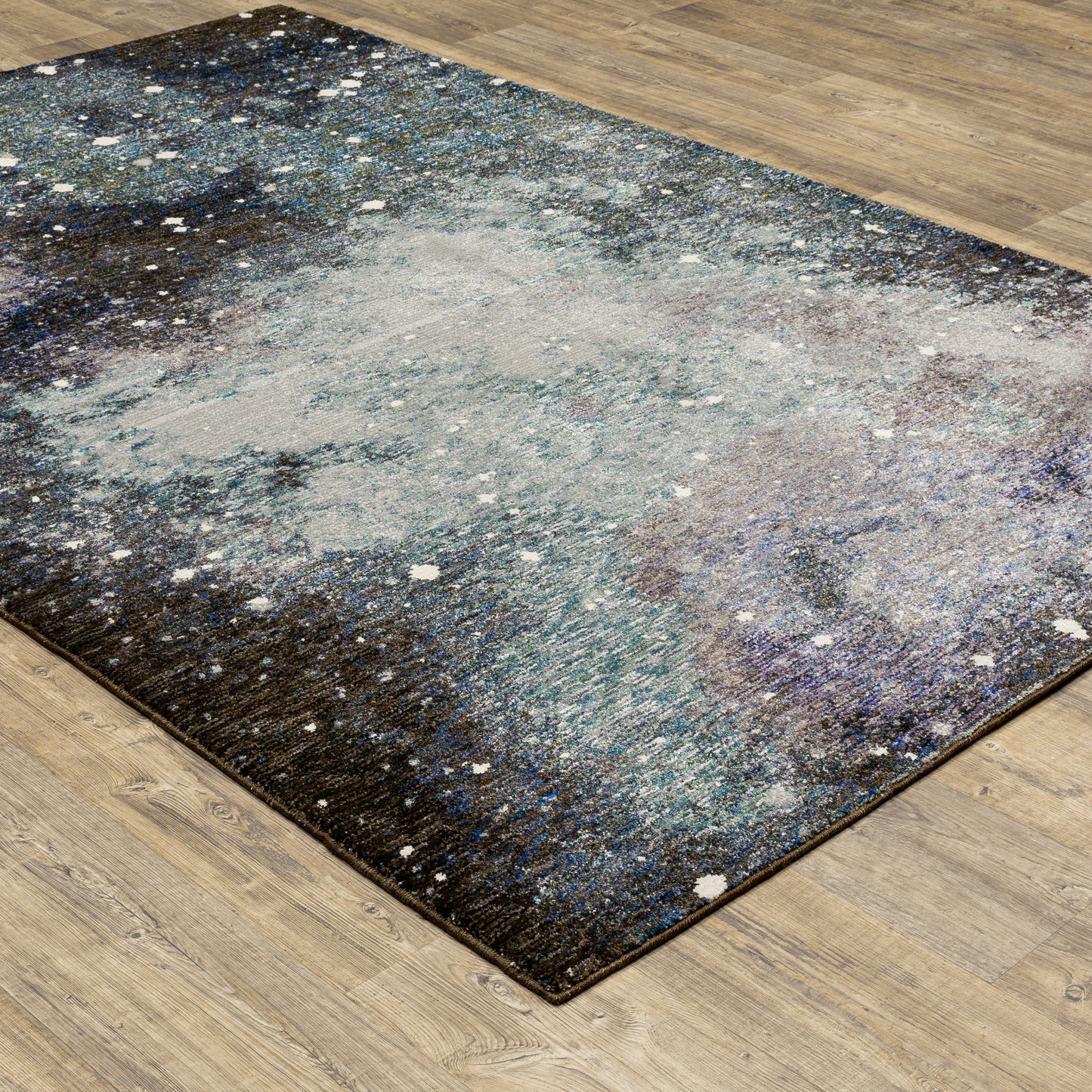 Evolution Midnight Purple Industrial Abstract Indoor Rug