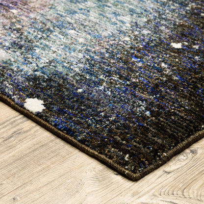 Evolution Midnight Purple Industrial Abstract Indoor Rug