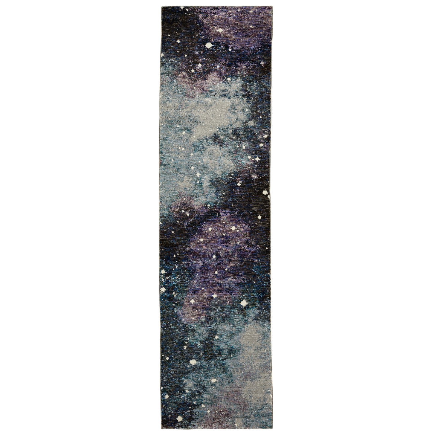 Evolution Midnight Purple Industrial Abstract Indoor Rug