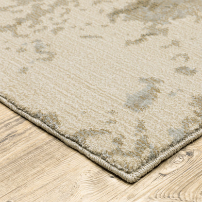 Evolution Beige Grey Industrial Abstract Indoor Rug