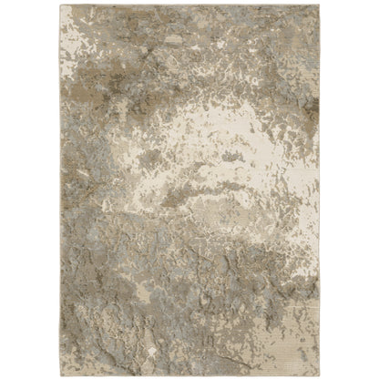 Evolution Beige Grey Industrial Abstract Indoor Rug