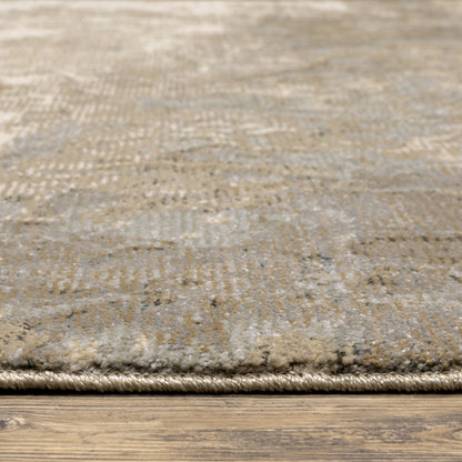 Evolution Beige Grey Industrial Abstract Indoor Rug