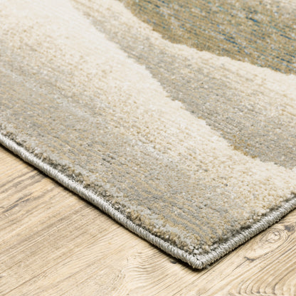 Evolution Beige Ivory Industrial Abstract Indoor Rug