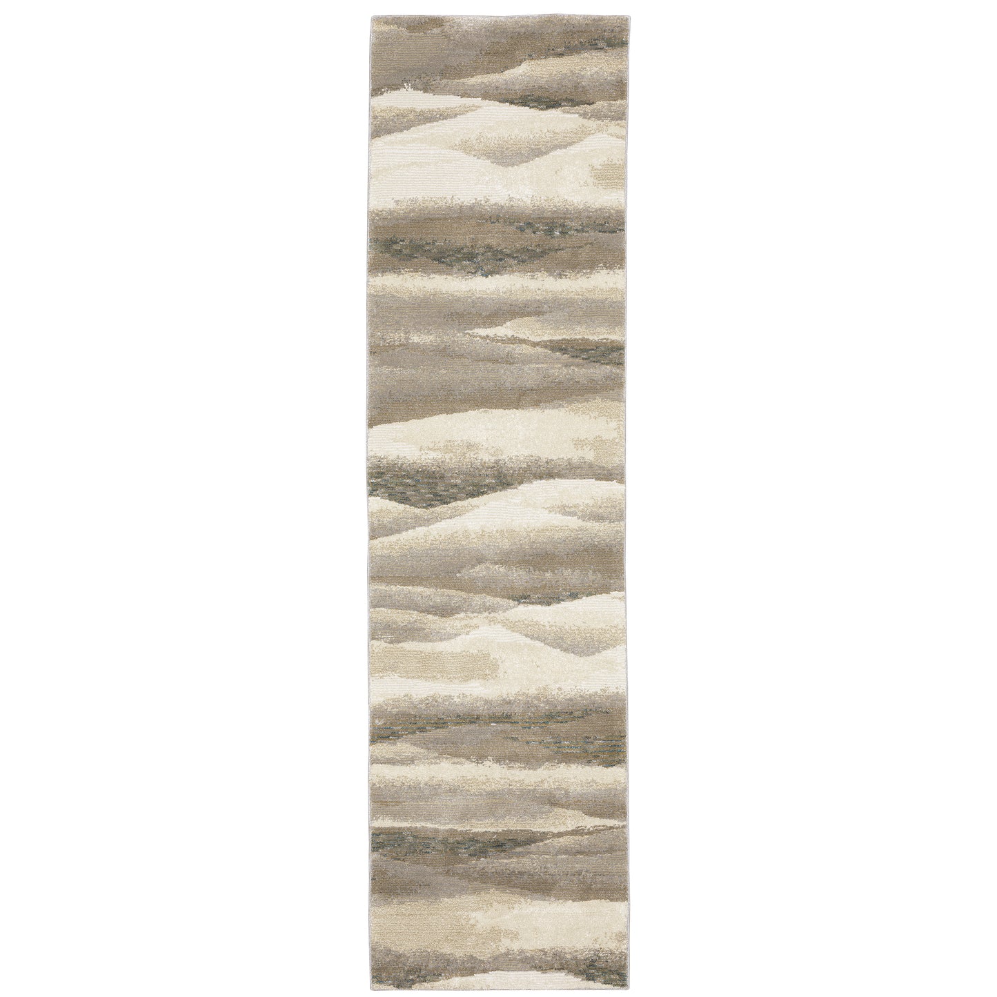 Evolution Beige Ivory Industrial Abstract Indoor Rug