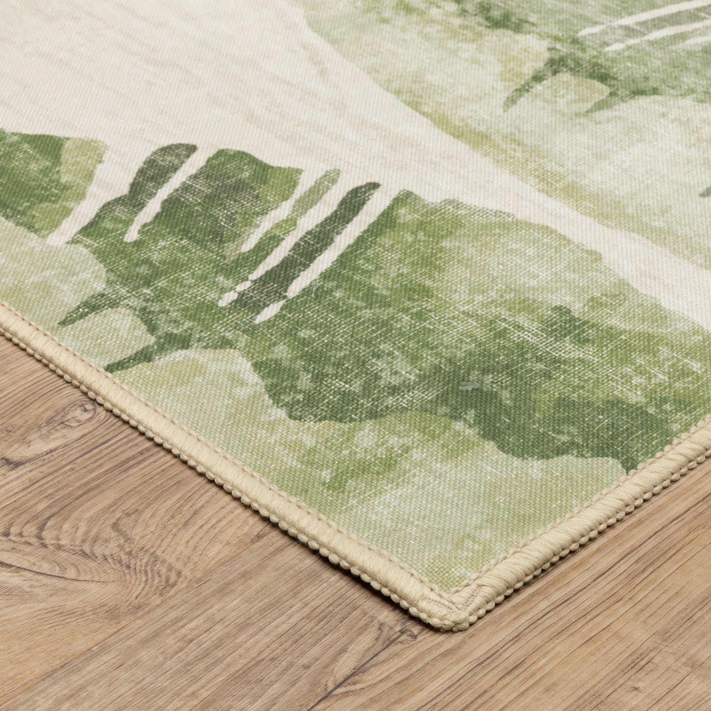 Fiji Beige Green Tropical Floral Indoor/Outdoor Rug