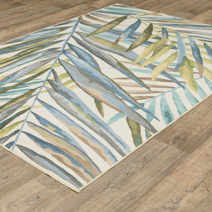 Fiji Beige Multi Tropical Floral Indoor/Outdoor Rug