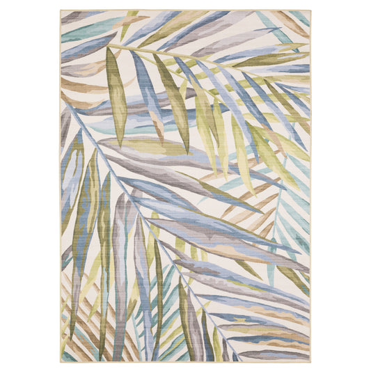 Fiji Beige Multi Tropical Floral Indoor/Outdoor Rug