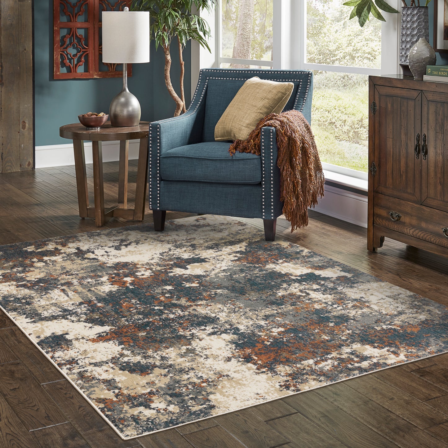 Fiona Beige Multi Modern & Contemporary Abstract Indoor Rug