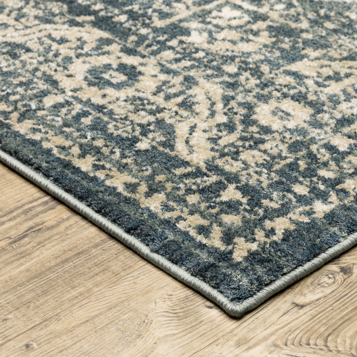 Fiona Blue Beige Traditional Oriental Indoor Rug