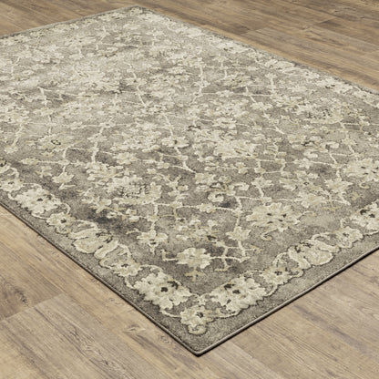 Florence Grey Beige Vintage Oriental Indoor Rug