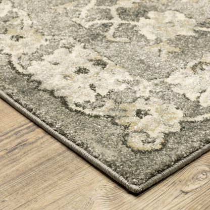 Florence Grey Beige Vintage Oriental Indoor Rug