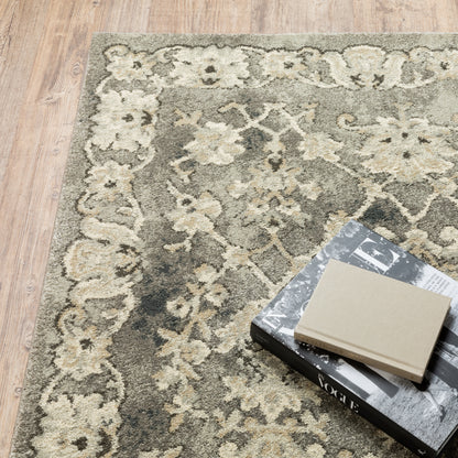 Florence Grey Beige Vintage Oriental Indoor Rug