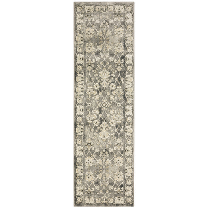 Florence Grey Beige Vintage Oriental Indoor Rug