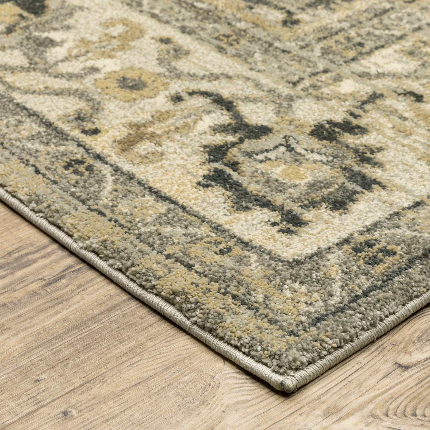 Florence Beige Grey Traditional Oriental Indoor Rug