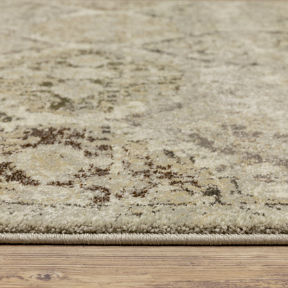 Florence Ivory Grey Vintage Floral Indoor Rug