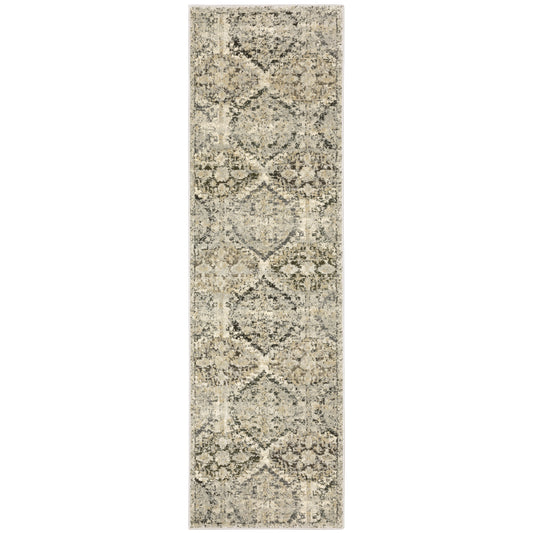 Florence Ivory Grey Vintage Floral Indoor Rug