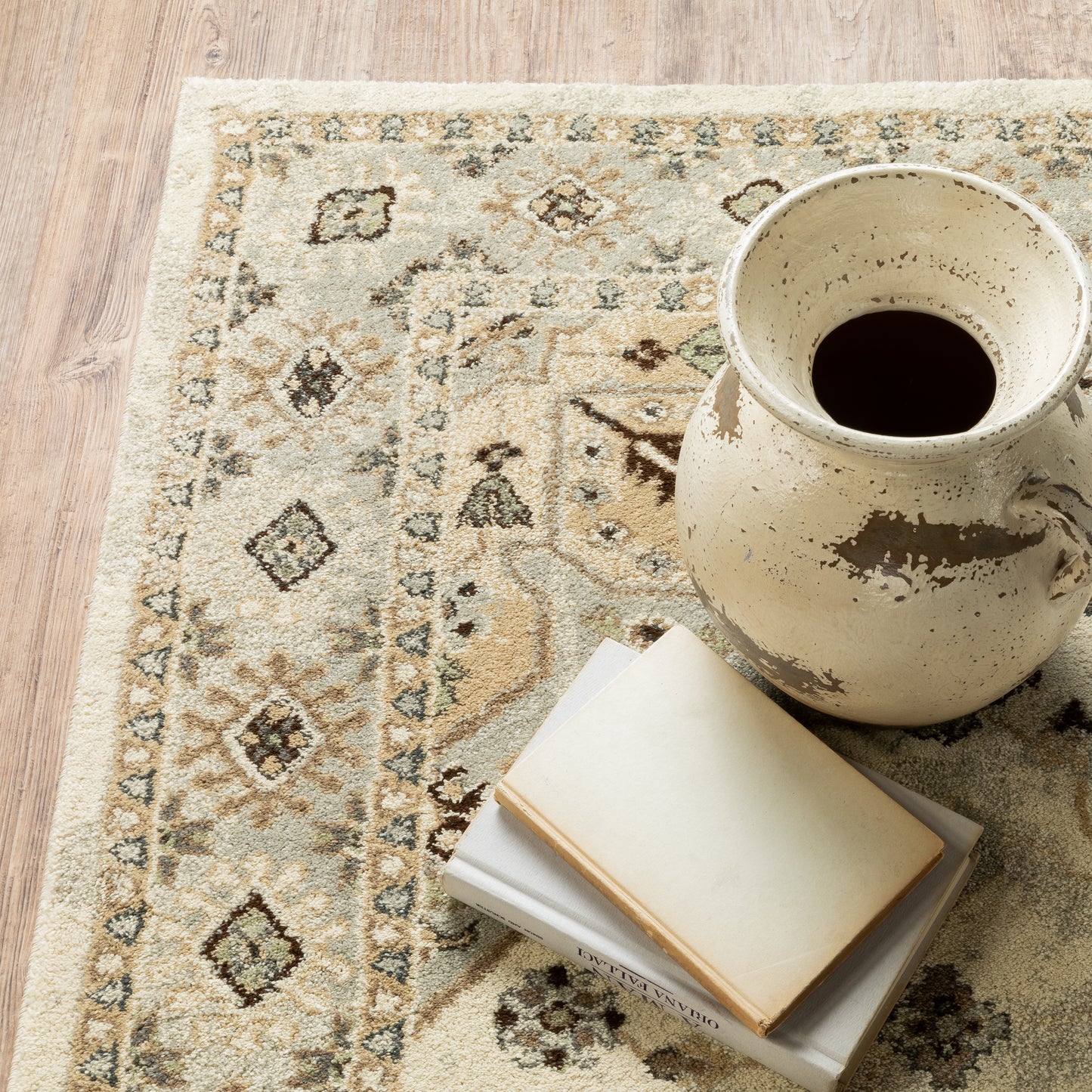 Florence Beige Grey Traditional Oriental Indoor Rug