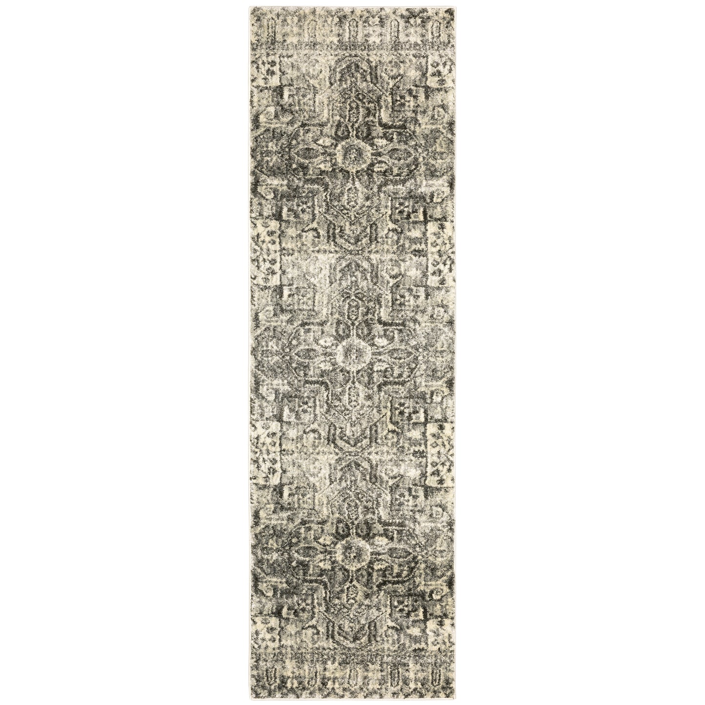 Florence Grey Ivory Vintage Oriental Indoor Rug