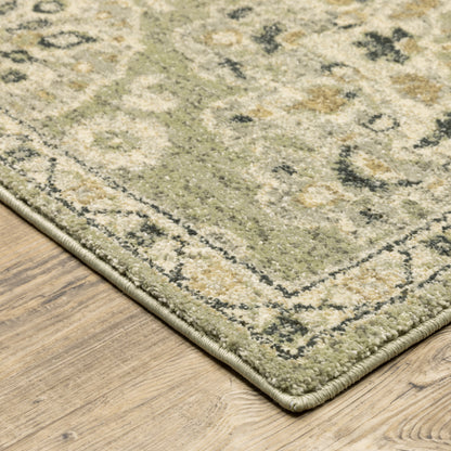 Florence Green Ivory Vintage Floral Indoor Rug