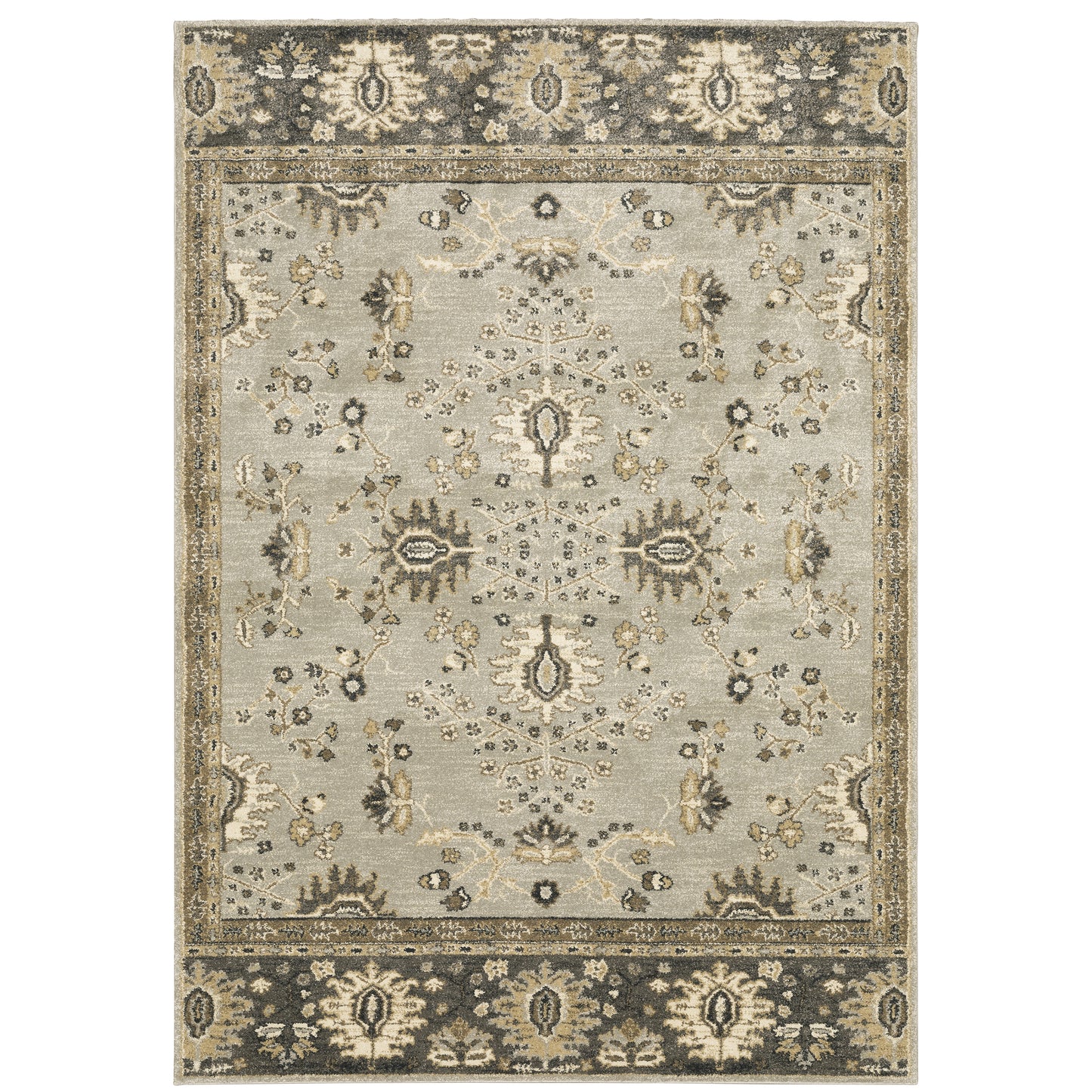 Florence Grey Brown Vintage Oriental Indoor Rug