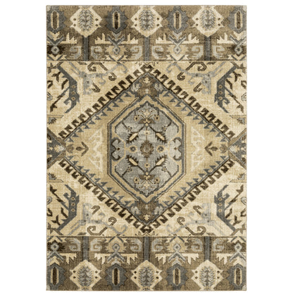 Florence Tan Gold Vintage Southwest/Lodge Indoor Rug