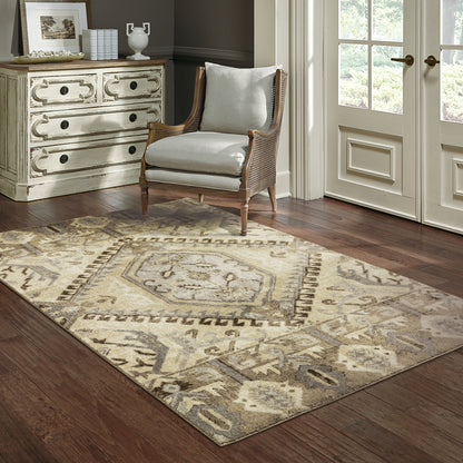 Florence Tan Gold Vintage Southwest/Lodge Indoor Rug