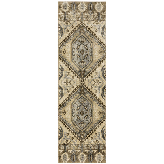 Florence Tan Gold Vintage Southwest/Lodge Indoor Rug