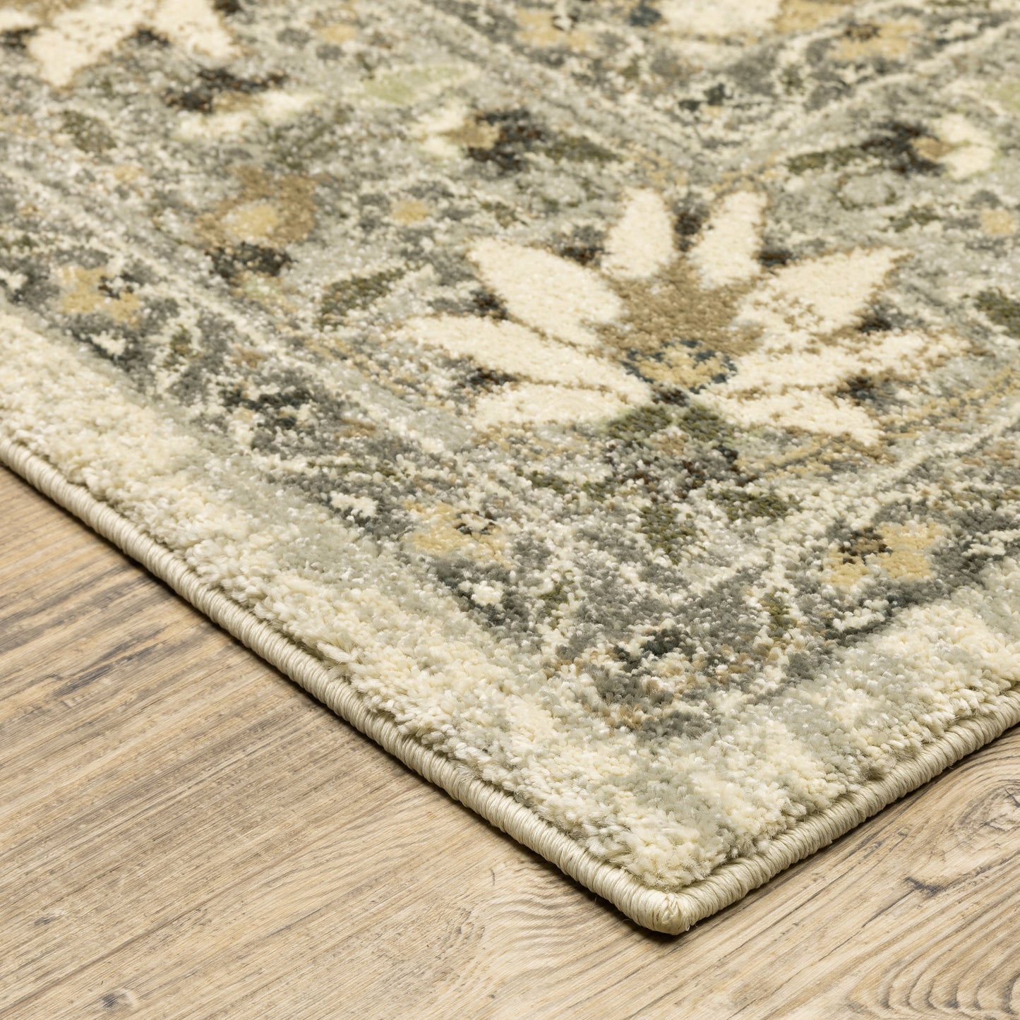 Florence Beige Grey Traditional Oriental Indoor Rug