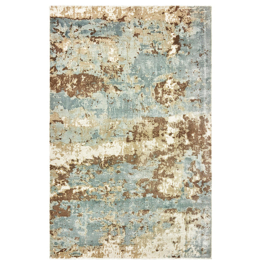 Formations Blue Brown Modern & Contemporary Abstract Indoor Rug