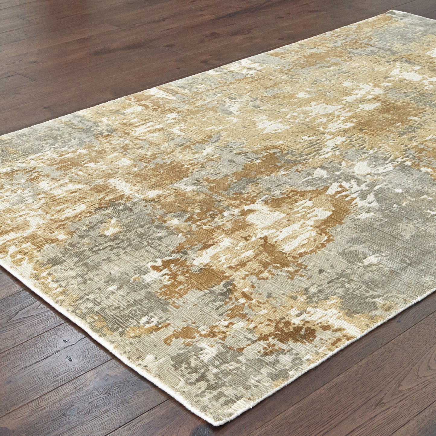 Formations Grey Brown Modern & Contemporary Abstract Indoor Rug