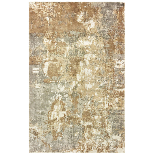 Formations Grey Brown Modern & Contemporary Abstract Indoor Rug