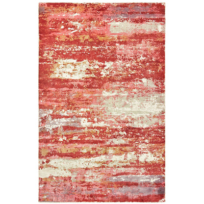 Formations Pink Red Modern & Contemporary Abstract Indoor Rug